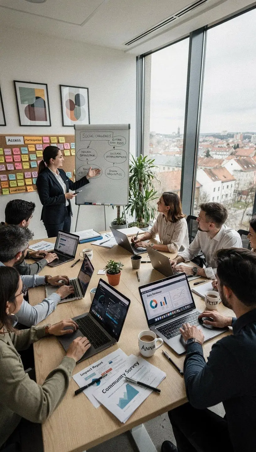Egy tanuló, aki online órán részt vesz, jegyzetel a társadalmi intézményekről.